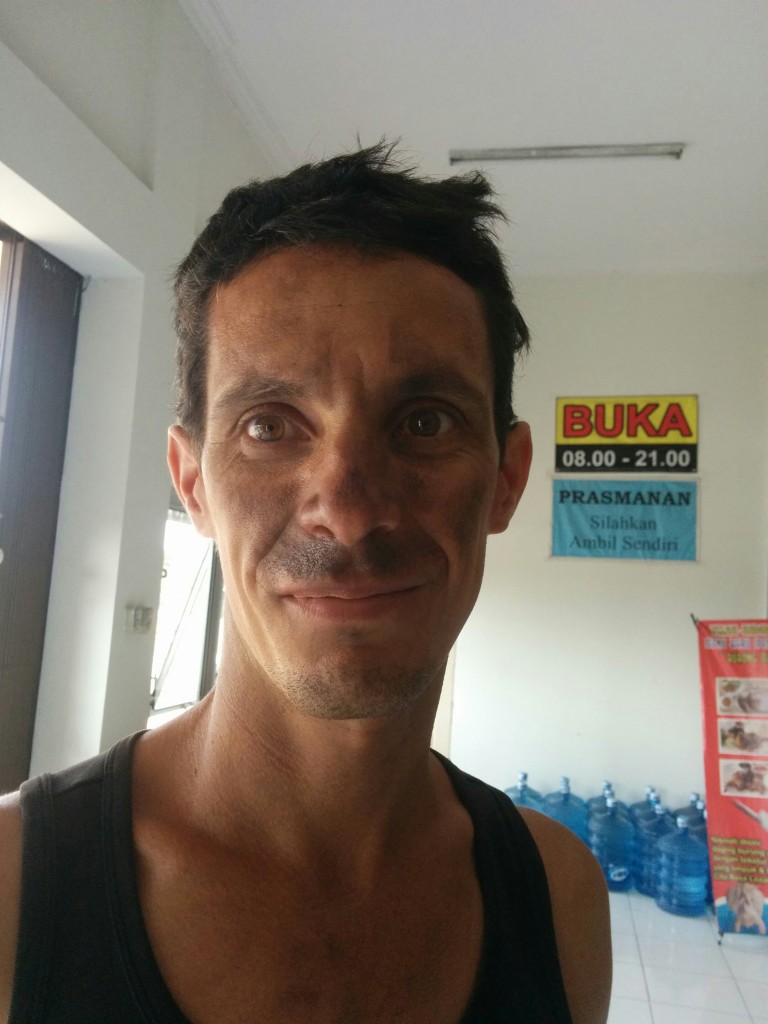 My face black from pollution