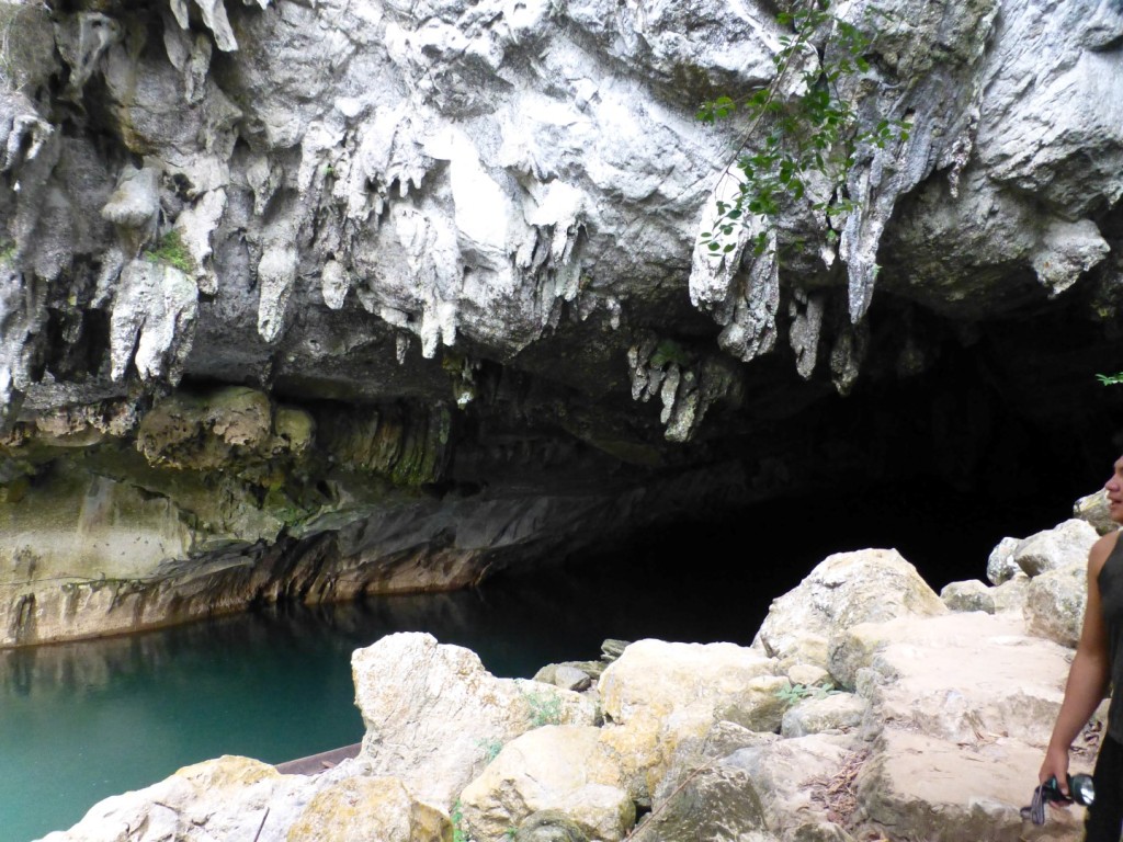 the entry to the cave