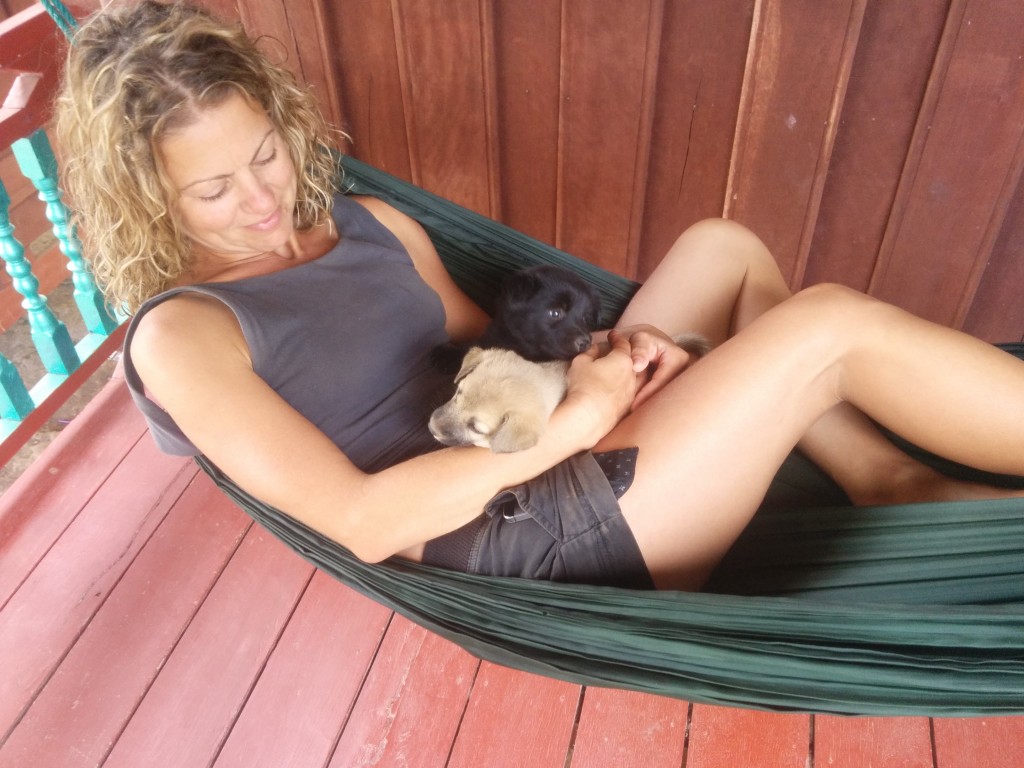 Sally in puppy heaven!!
