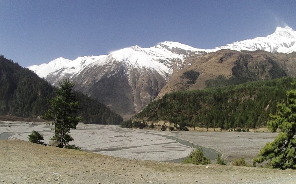 Snow capped mountains