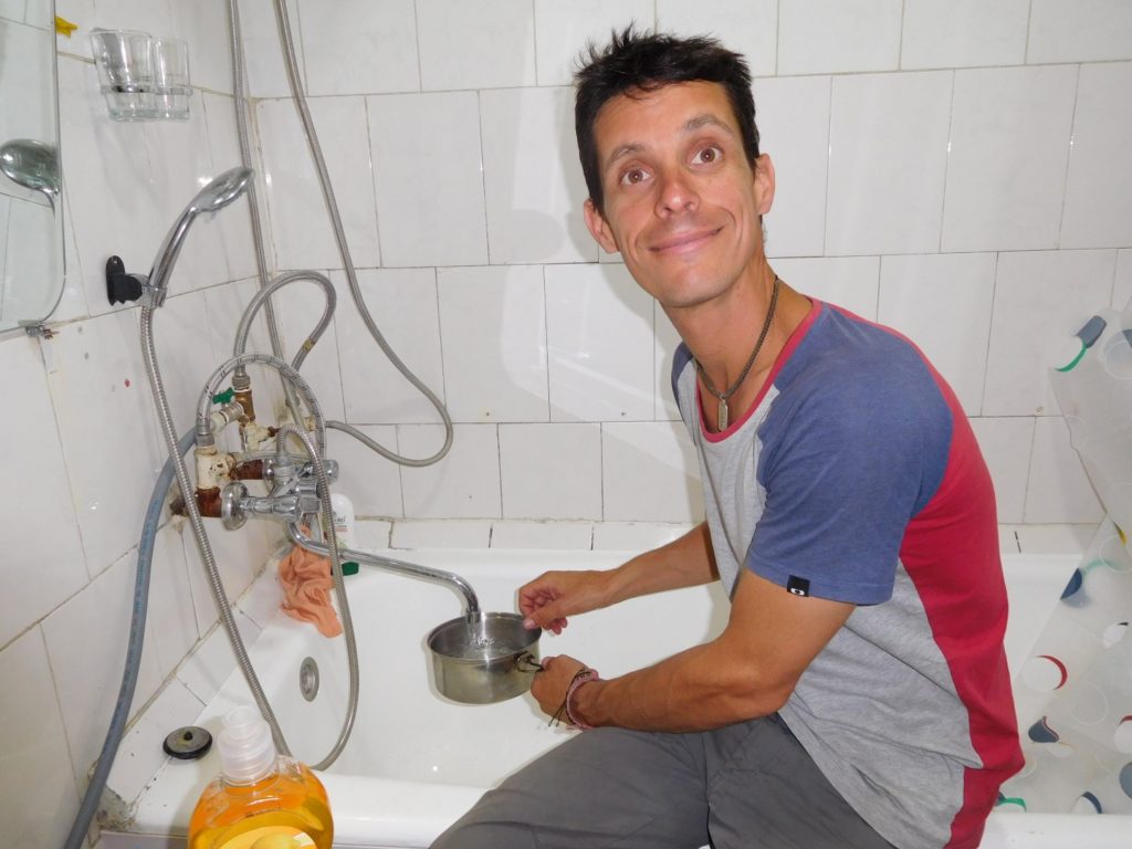 Dean doing our dishes!