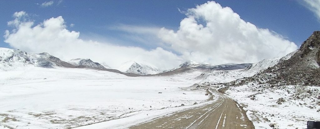 we dont mind snow on the road when the sun is shining!