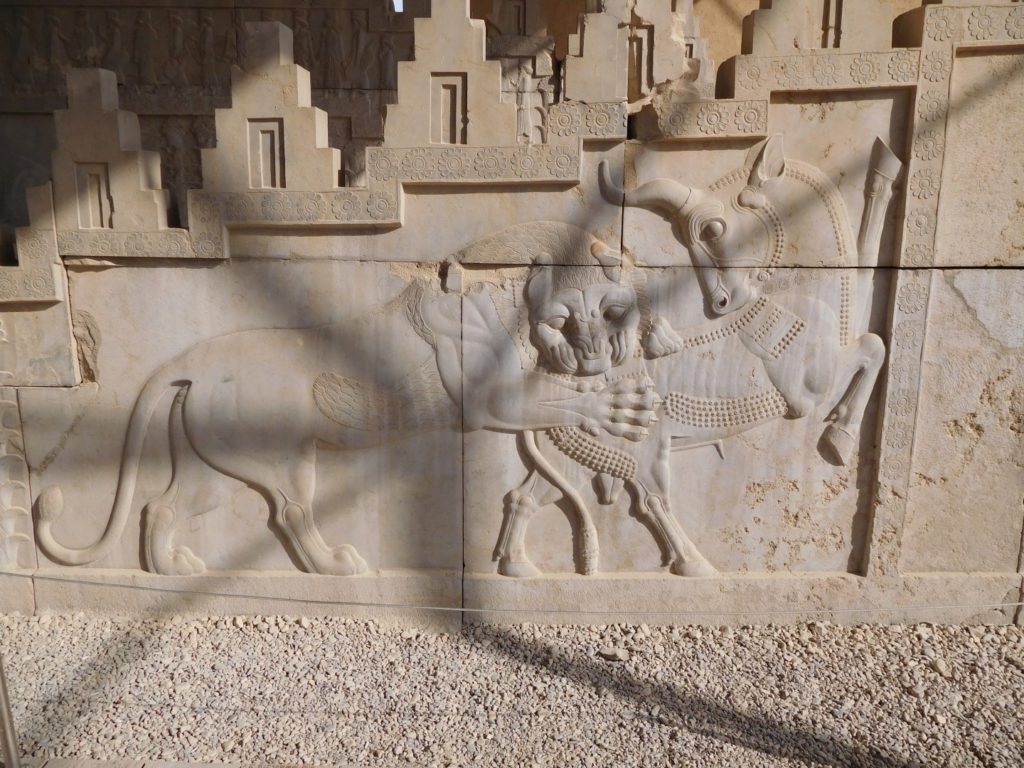 One of the stone carvings at Peresopolis