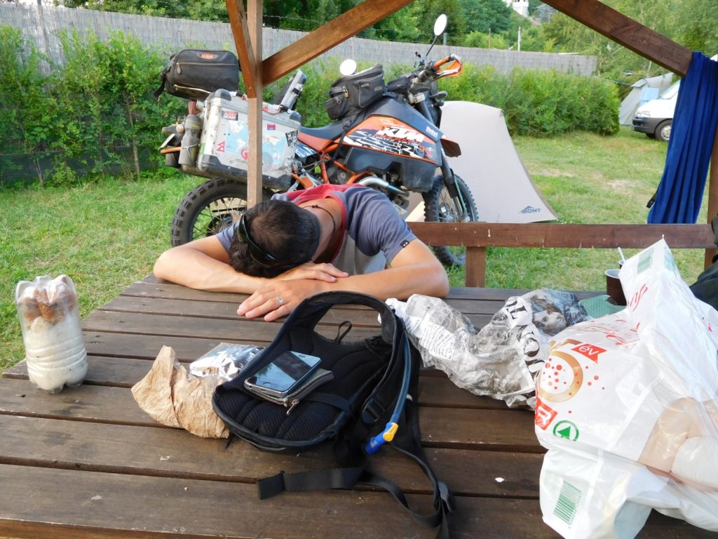 Dean after having had enough wine tasting...
