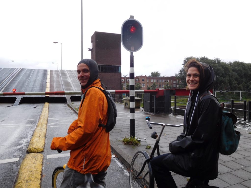 Biking in the rain Amsterdam style
